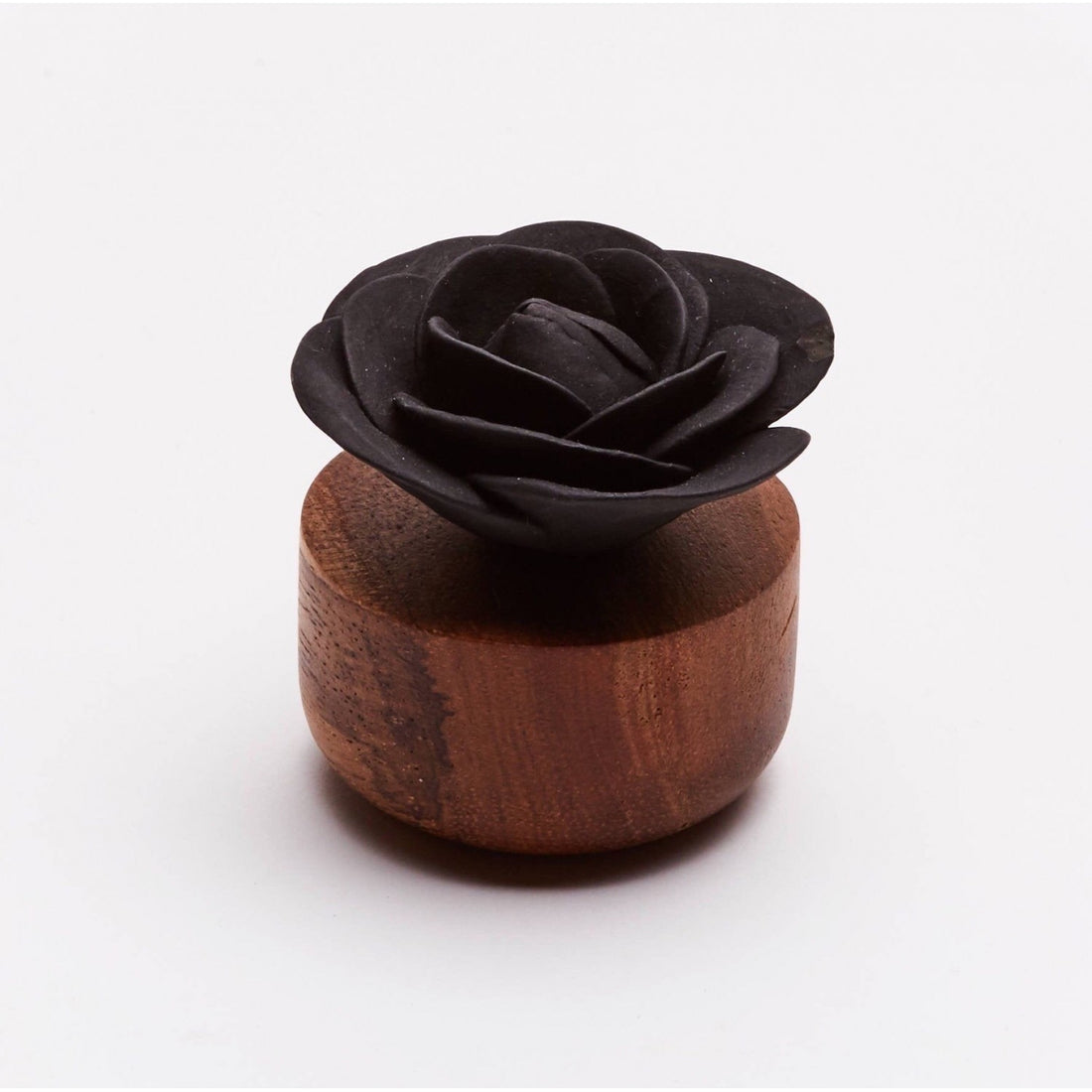 Rose du Bengale | Diffuseur de parfum en bois et céramique noire
